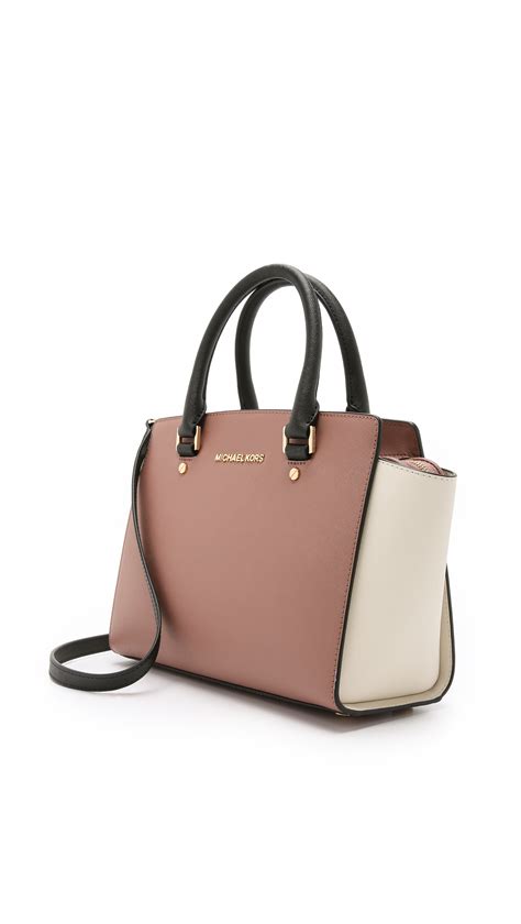 michael kors selma medium colorblock satchel|Selma Medium Color.